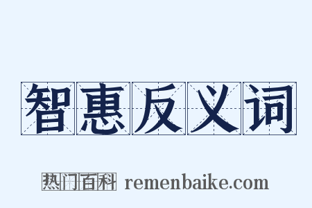 智惠反义词是什么意思的图片